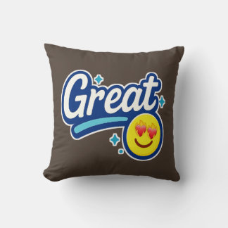 Great Vibes Only – Love Eyes Emoji Cushion