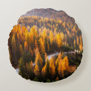 Great view of winding road. Dramatic and gorgeous Round Cushion