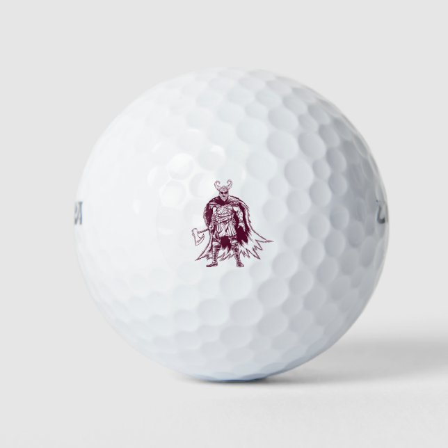 Great Viking Warrior Design Golf Balls (Front)