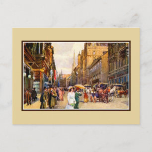 Great vintage belle epoque scene Vienna Austria Postcard