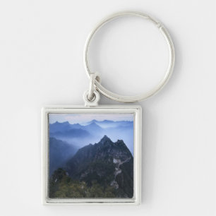 Great Wall in early morning mist, China Key Ring