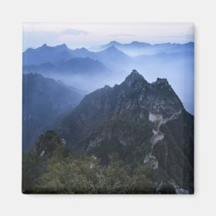 Great Wall in early morning mist, China Magnet
