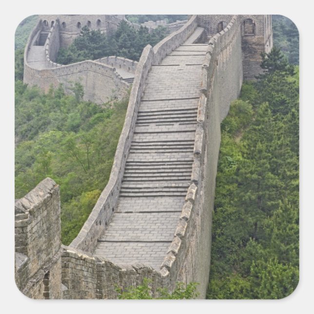 Great Wall, Jinshanling, China Square Sticker (Front)