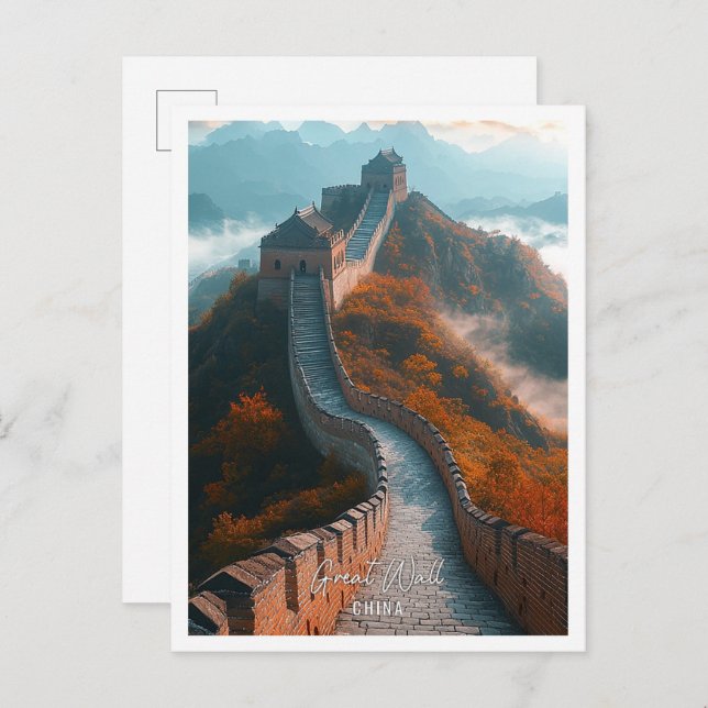 Great wall of China beautiful tourist place Postcard (Front/Back)
