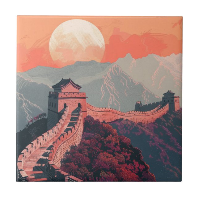 Great wall of China Ceramic Tile (Front)