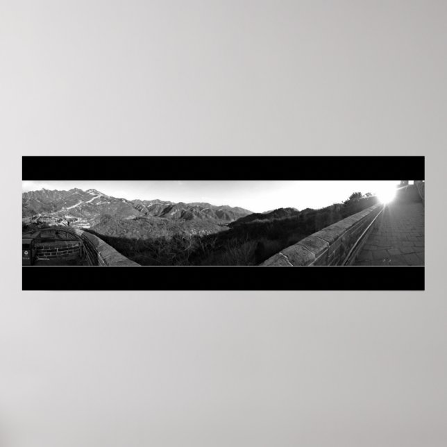 Great Wall of China Panoramic Poster (Front)