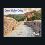 Great Wall of China Postcard<br><div class="desc">The Great Wall of China is one of the most beautiful tourist places in China. Adding a picture to the wall adds beauty to the product.</div>