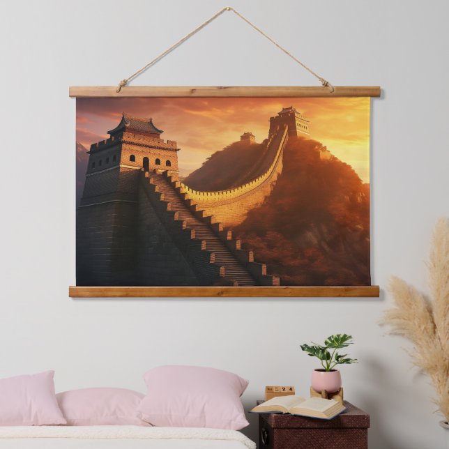 Great Wall of China Sunset – Majestic Hanging Tapestry (Bedroom)