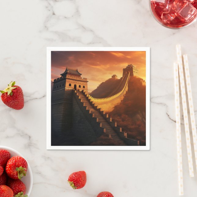 Great Wall of China Sunset – Majestic Napkin (Insitu)