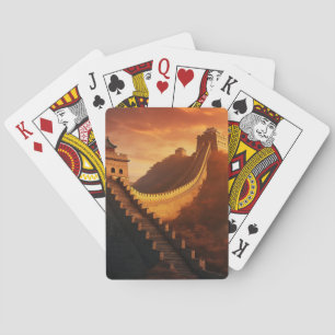 Great Wall of China Sunset – Majestic Playing Cards