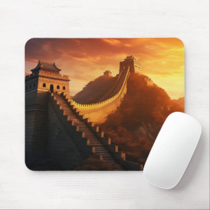 Great Wall of China Sunset Mouse Pad – Majestic 