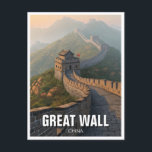 Great Wall of China Travel Postcard<br><div class="desc">The Great Wall of China is one of the most famous and awe-inspiring landmarks in the world, stretching over 13, 000 miles (21, 196 km) across northern China. Originally built to protect Chinese kingdoms from invasions, its construction began as early as the 7th century BC, with the most well-preserved sections...</div>