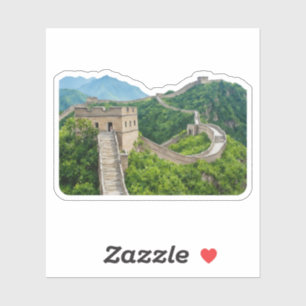 Great Wall of China Watercolor Sticker