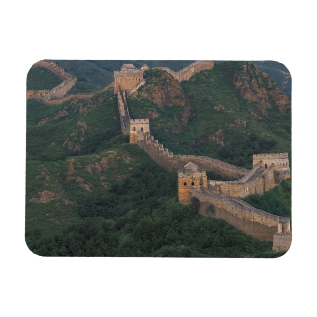 Great Wall winding through mountains. Magnet (Horizontal)