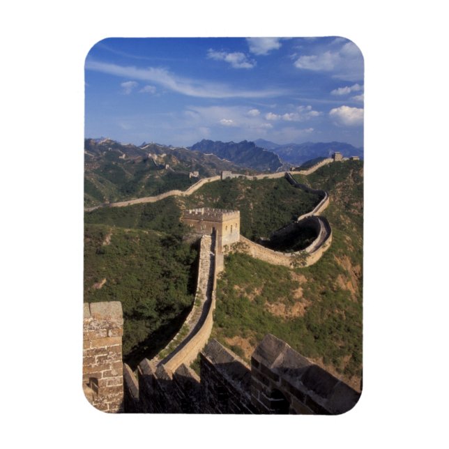 Great Wall winding through the mountain, Magnet (Vertical)
