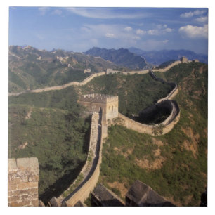 Great Wall winding through the mountain, Tile