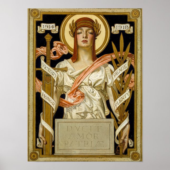 Great War Victory Illustration, 1918 by Leyendeck Poster (Front)