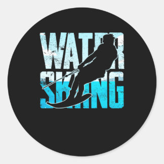 Great Water Skiing Gift Water Skiing Water Skier Classic Round Sticker