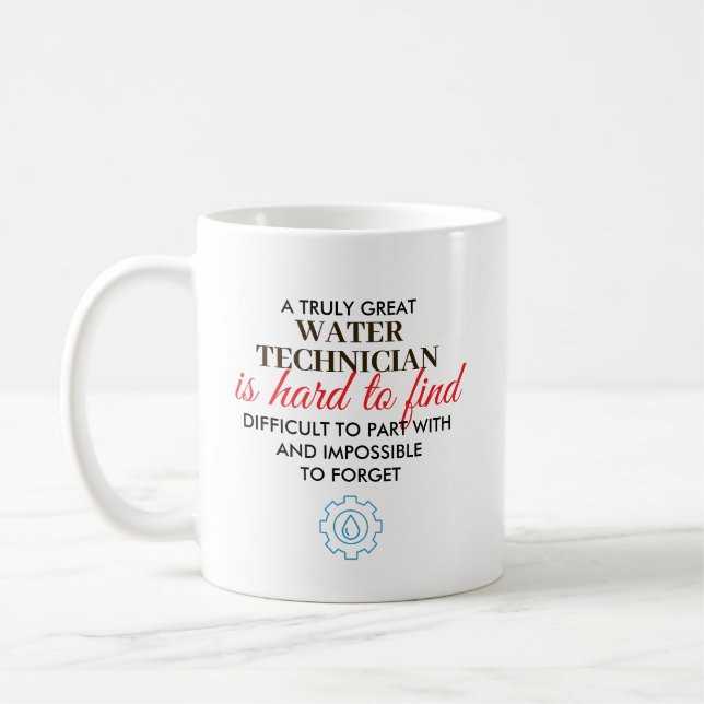 Great Water Technician Personalised Name Gift Coffee Mug (Left)