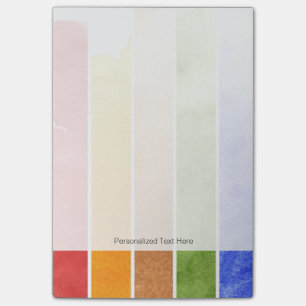 great watercolor background - watercolor paints 5 post-it notes