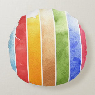 great watercolor background - watercolor paints 5 round cushion