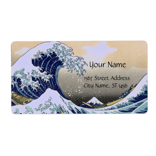 GREAT WAVE Blue White (Front)