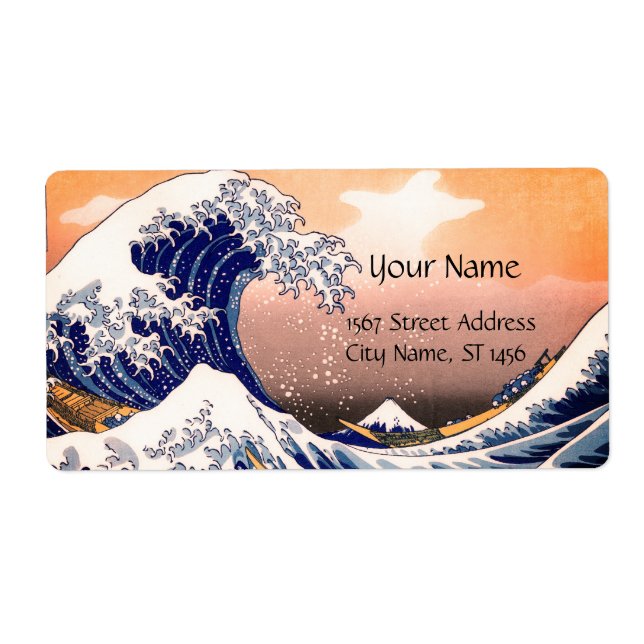 GREAT WAVE Blue White (Front)