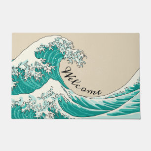 Great wave - green doormat