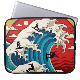 great wave hokusai laptop sleeve