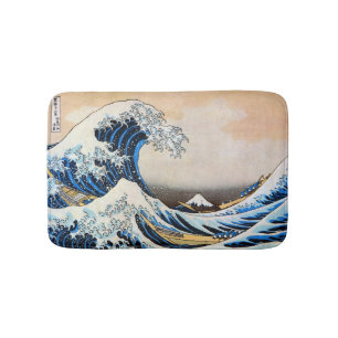 Great Wave, Hokusai, Ukiyo-e Bath Mat