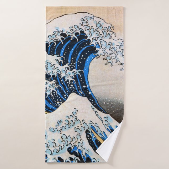 Great Wave, Hokusai, Ukiyo-e Bath Towel (Bath Towel)