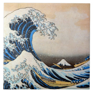 Great Wave, Hokusai, Ukiyo-e Ceramic Tile