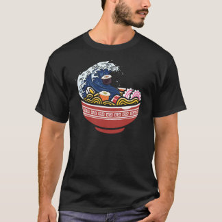 Great Wave Japanese Ramen Bowl Sushi Art T-Shirt