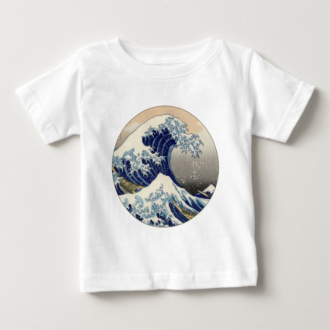 Great Wave Kanagawa Japanese Painting Baby T-Shirt (Front)