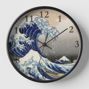 Great Wave Kanagawa Japanese Painting Clock