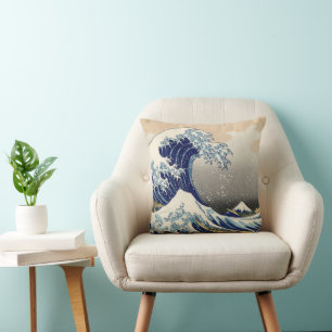 Great Wave Kanagawa Japanese Painting Cushion