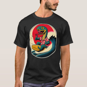 Great Wave Kanagawa Snake Surfing T-Shirt