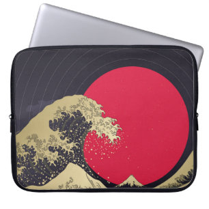 "Great Wave of kanagawa". Hokusai, Japanese wave i Laptop Sleeve