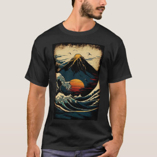 Great Wave of Kanagawa Japanese Style T-Shirt
