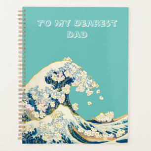 Great wave of spring flowers turquoise  planner