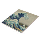 "Great Wave off Kanagawa" by Hokusai ceramic tile<br><div class="desc">Katsushika Hokusai (1760 – 1849), known simply as Hokusai, was a Japanese ukiyo-e artist of the Edo period, active as a painter and printmaker. He is best known for the woodblock print series Thirty-Six Views of Mount Fuji, which includes the iconic print The Great Wave off Kanagawa. Hokusai was best...</div>