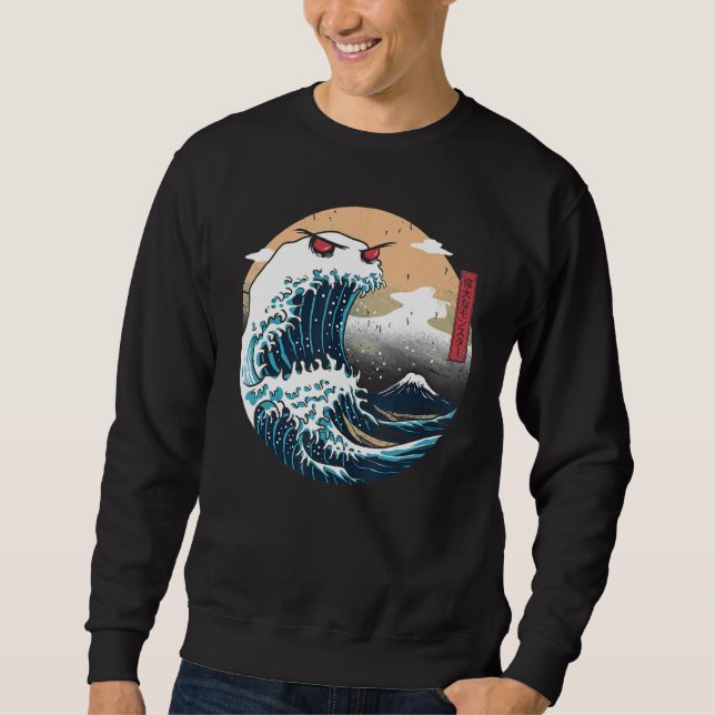 Great Wave Off Kanagawa Cookiegawa Japanese Aesthe Sweatshirt (Front)
