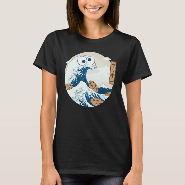 Great Wave Off Kanagawa Cookiegawa Japanese Aesthe T-Shirt (Front)