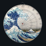 Great Wave Off Kanagawa Hokusai Japanese Fine Art Dartboard<br><div class="desc">The Great Wave, or The Wave, or The Great Wave off Kanagawa 葛飾北斎「神奈川沖浪裏」 36 Views Of Mt. Fuji 富嶽三十六景 The Great Wave off Kanagawa is a famous woodblock print by the Japanese artist Hokusai. It was published in 1832 (Edo Period) as the first in Hokusai's series 36 Views of Mount...</div>
