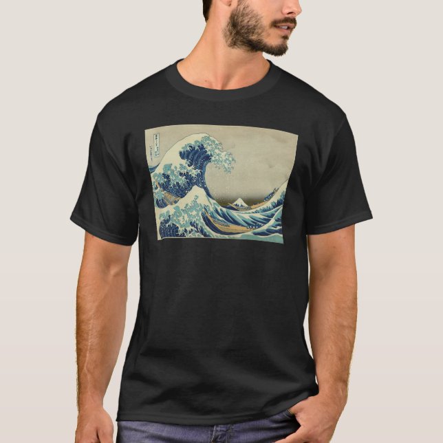Great Wave Off Kanagawa Japanese Aesthetic Ukiyo e T-Shirt (Front)