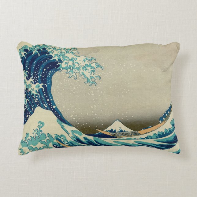 Great Wave off Kanagawa & Japanese Art /Japan Decorative Cushion (Front)