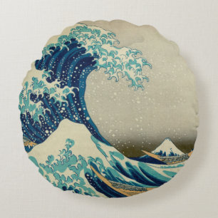 Great Wave off Kanagawa & Japanese Art /Japan Round Cushion