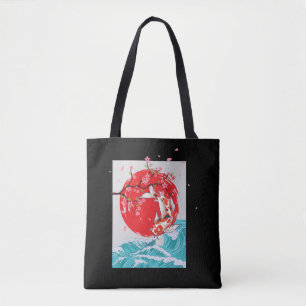 Great Wave off Kanagawa Japanese Fish Carp Koi Tote Bag