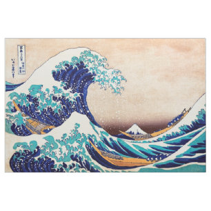 Great Wave Off Kanagawa Japanese Vintage Fine Art Fabric