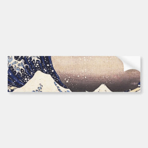 Great Wave Off Kanagawa Japanese Woodblock Print Bumper Sticker